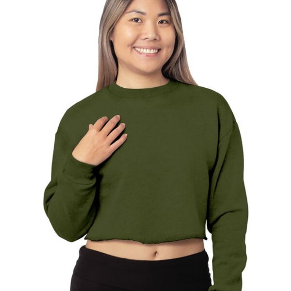 Ladies&#39; USA Made Cropped Crewneck Sweatshirt Thumbnail