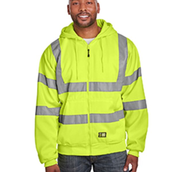 Men&#39;s Berne Hi-Vis Class 3 Lined Hooded Sweatshirt Thumbnail