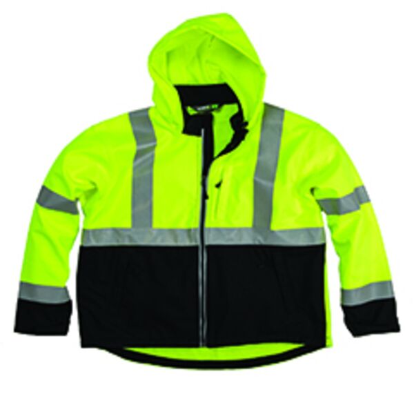 Men&#39;s Hi-Vis Class 3 Hooded Softshell Jacket Thumbnail
